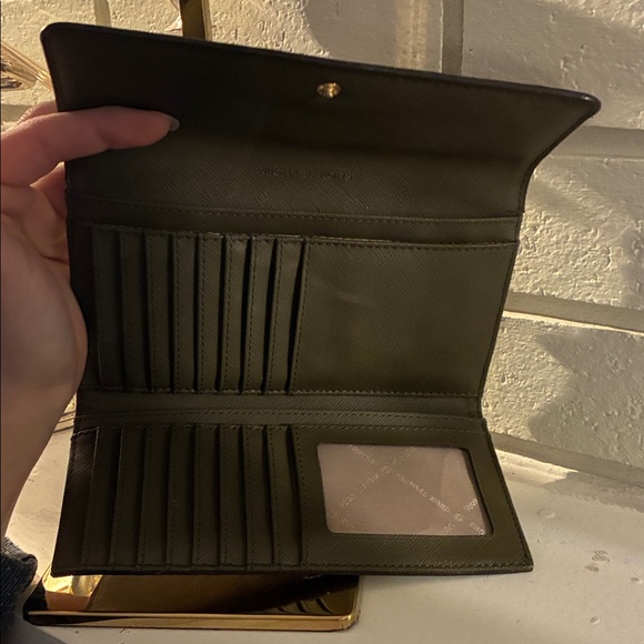 Michael Kors Olive Green Wallet with Gold Hardware - Picture 7 of 7